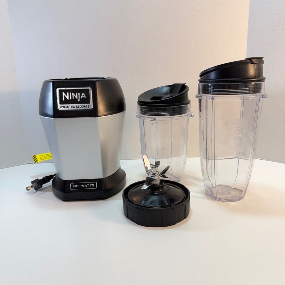 Ninja Professional Personal Blender 900 Watts Silver Black BL450 With 2 Cups